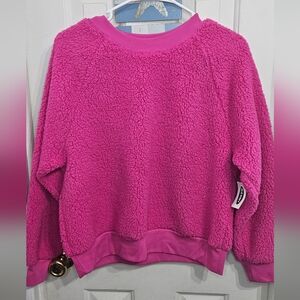 Loose Cozy Sherpa Sweatshirt